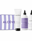 Picture showing products included in the Alcôve Hair Hydrate & Go Hair Kit