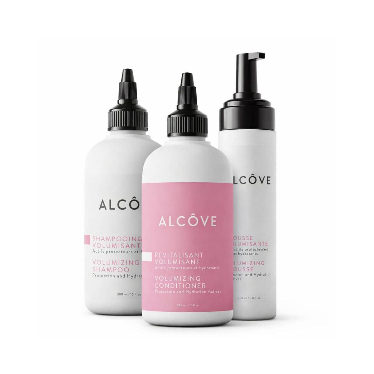 Three Alcôve Hair Volumizing Products that are included in the Volumizing Bundle