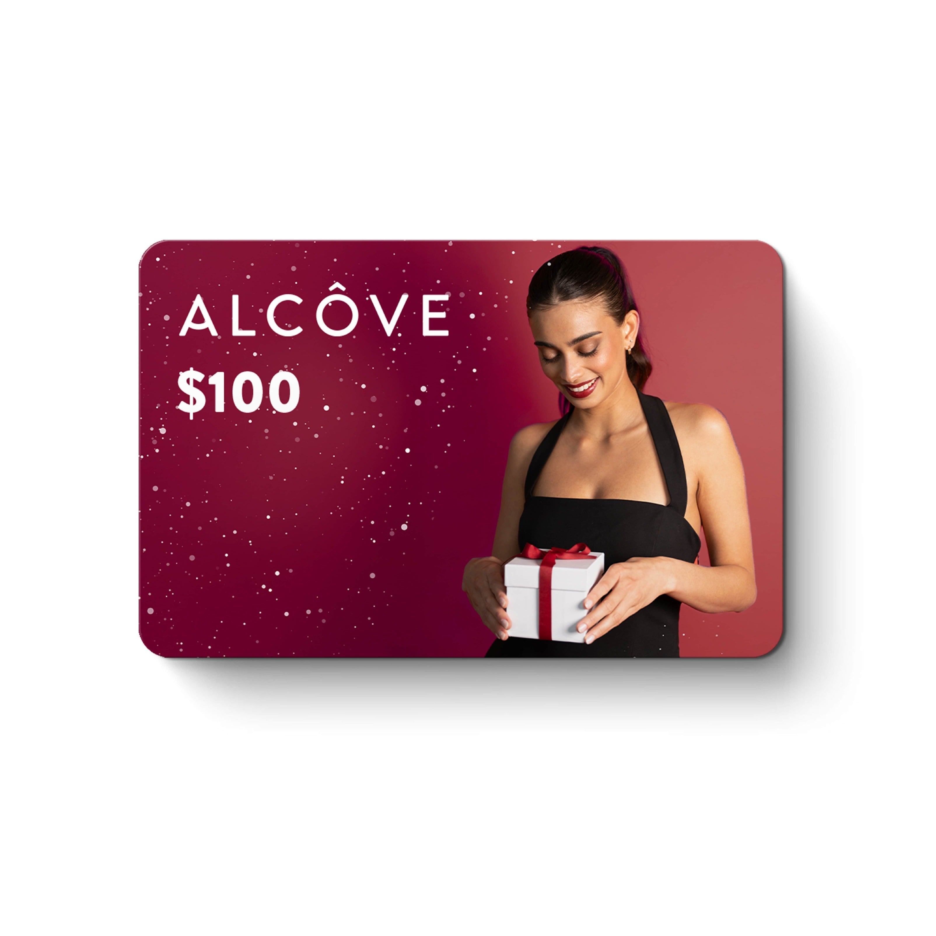 Alcove Hair $25 Gift Card in red