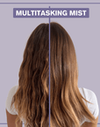 Side by side of before and after pictures of someone who used the  Multitasking Mist - Alcôve Hair