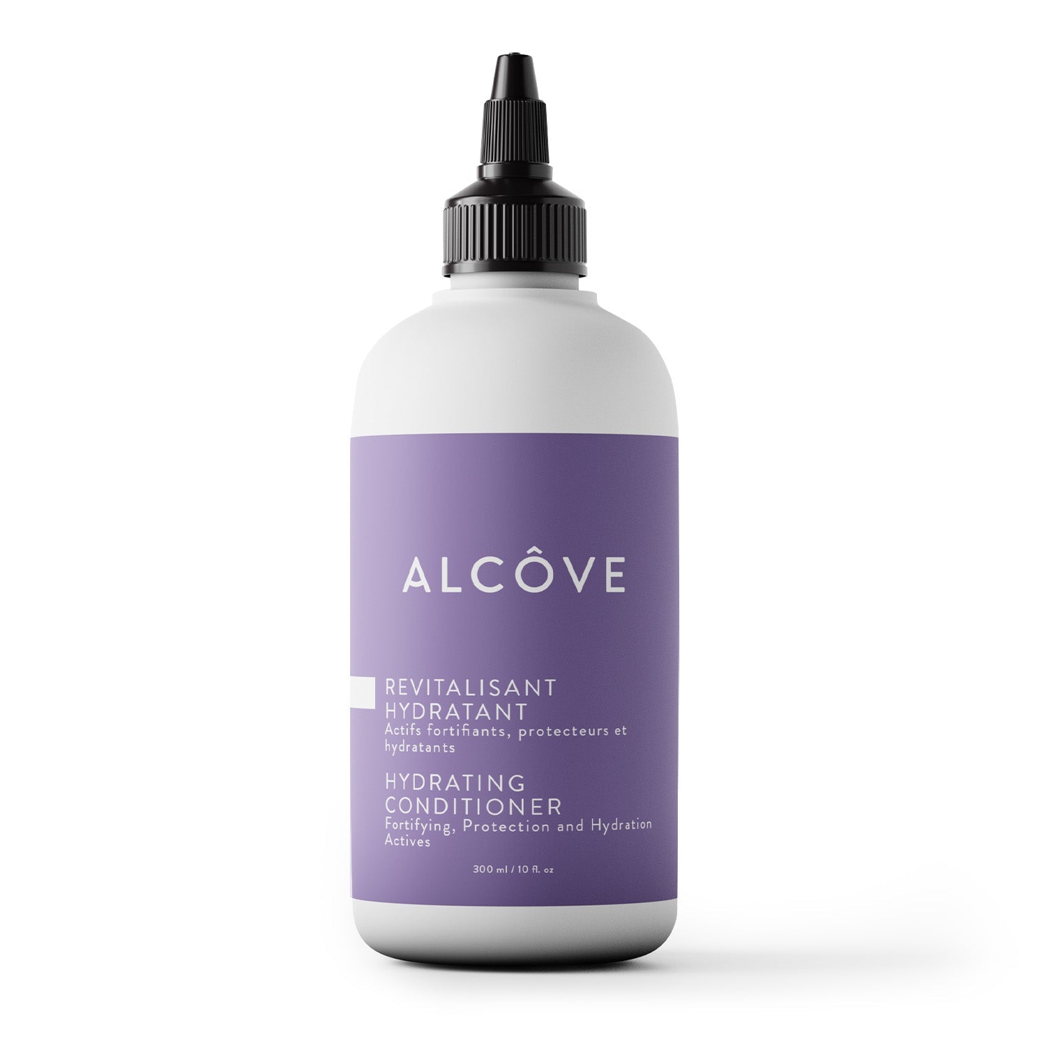 White bottle of Alcôve Hydrating Conditioner for Dry Hair 300 ml