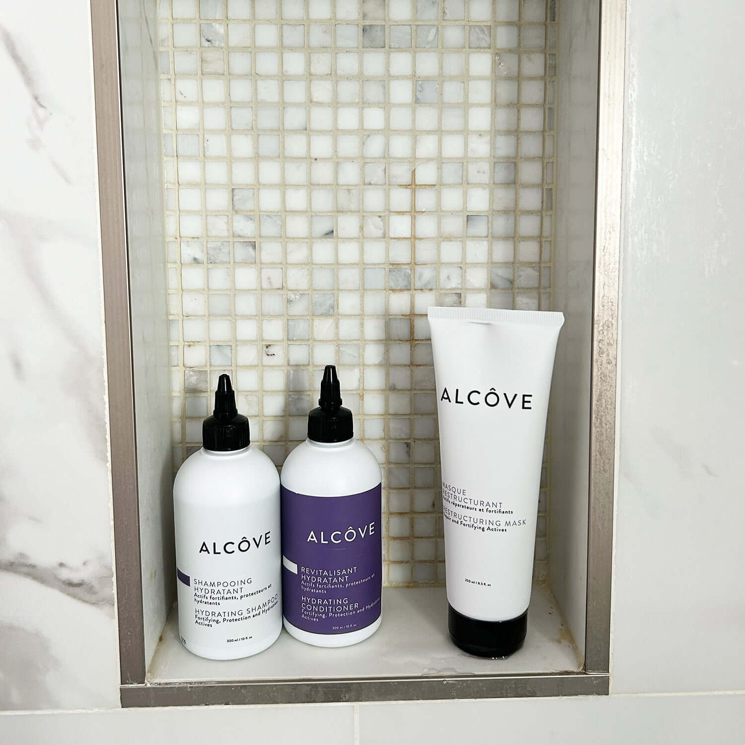 Picture showing 3 Alcôve Hair Care Products